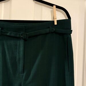 Ann Taylor Dark Green Belted Pants - Size 12